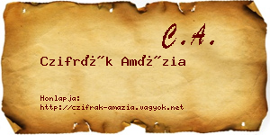 Czifrák Amázia névjegykártya